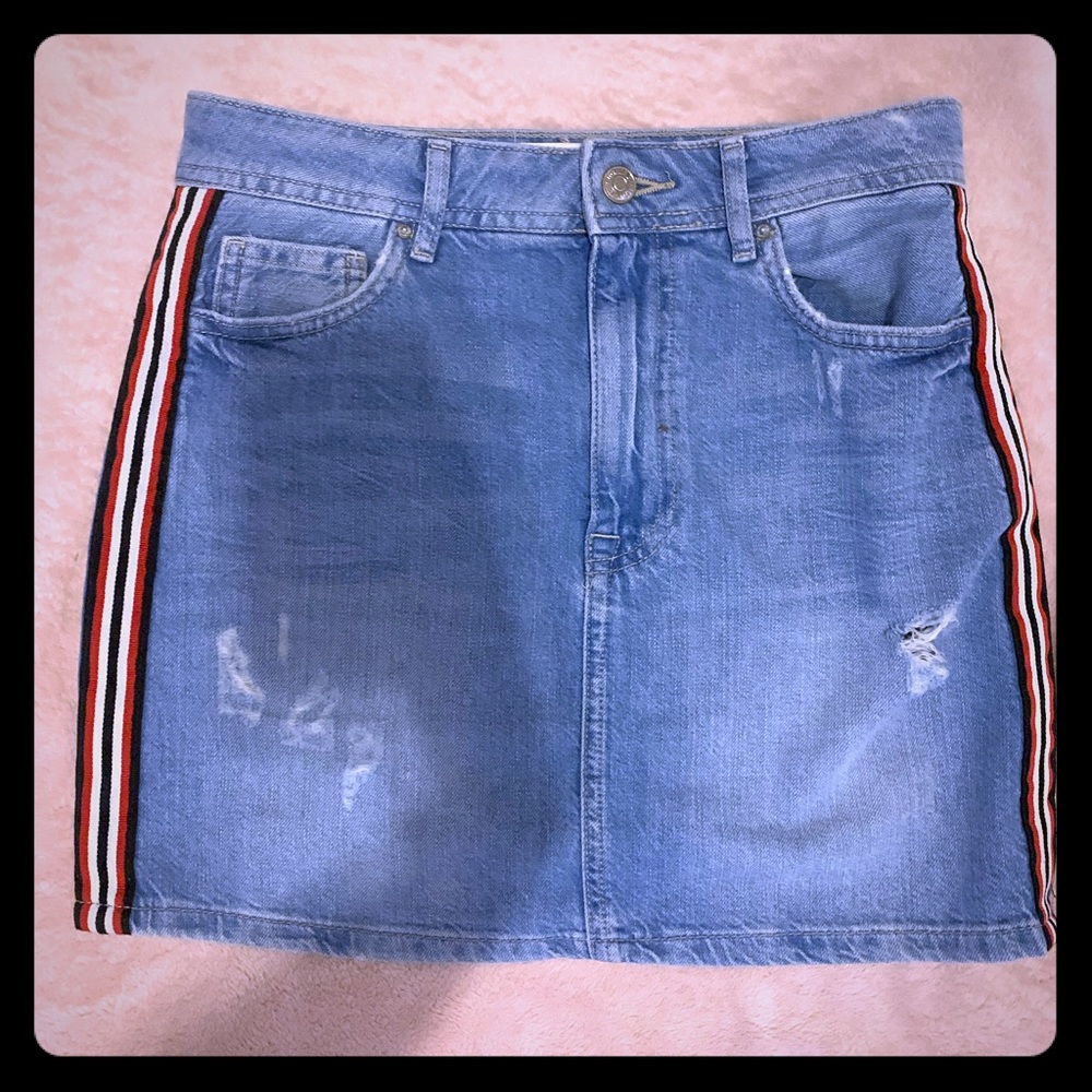 Denim mini skirt